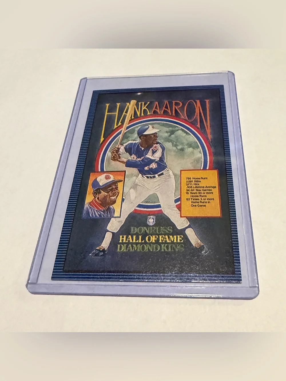 Hank Aaron 1986 Donruss Diamond Kings #602 Vintage Collectible